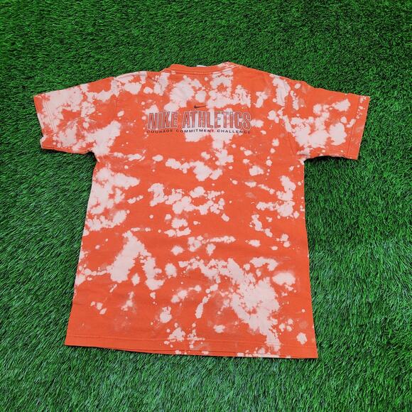 Vintage 90s NIKE Bleached Shirt Womens S/M 17x24 Orange USA - Picture 1 of 15
